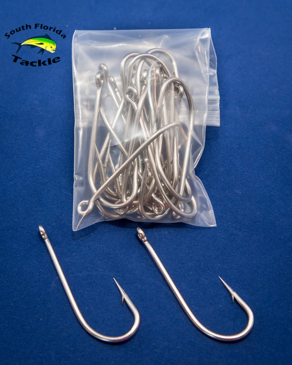 Long Shank J Hooks With Offset (Kirby) - 8/0 - Pack of 200+
